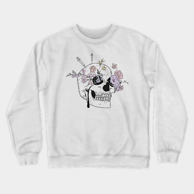 Hurting Myself Crewneck Sweatshirt by cuadrado